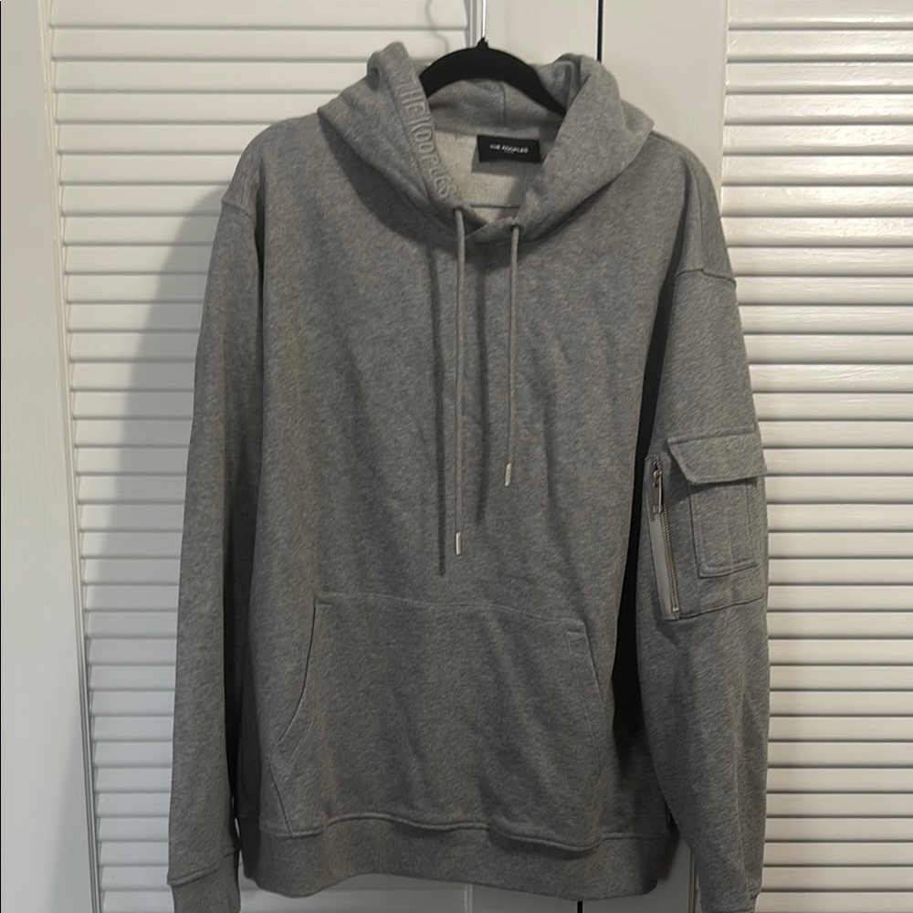 The Kooples Gray Pullover Hoodie Sweatshirt